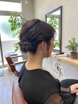 ランプヘアーデザイン(LAMP HAIR DESIGN) 【LAMP HAIR DESIGN 堀田】ツインシニヨン/結婚式ヘアセット