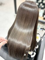 ハーシーバイアポロ 相模大野(HERSHE by apollo) x髪質改善/ホワイトグレージュ/レイヤーカット/チェリーブラウン