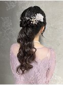 【ポニーテールヘアセット】ヘアアレンジシニヨンカチモリ渋谷