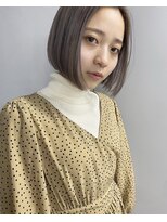 フレーム 博多店(FRAME)&nbsp;透明感グレージュ×ミニボブ