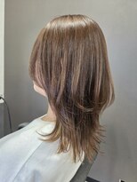 テーラヘアー 土気あすみが丘店(TELA HAIR)&nbsp;ミディアムレイヤー×フォギーベージュ