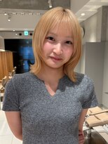 ガリカ 博多(Gallica) <ゲスト>柔かハイトーン、ミルクティーベージュのくびれボブ