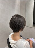 20代30代40代ショート×暗髪カラー