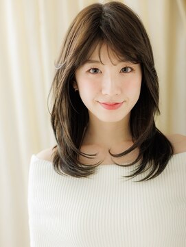 カバーヘアアンドスパ ブリス 浦和(COVER HAIR&SPA bliss) ダークブラウン大人美人レイヤーロングウルフカット30代40代X
