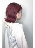 チェリーレッド＿くせ毛風,ヘアアレンジ,クラシカル