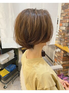 ルーナヘアー(LUNA hair) 『京都 ルーナ』丸みショートボブ×ベージュカラー