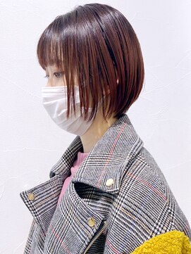 アイティーバイアルバム 八王子店(IT by ALBUM) ボルドーボブ_カーキグレージュマッシュショート_ba316991