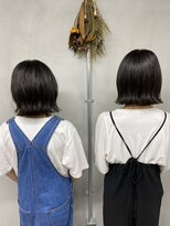 ヴィア(via) 姉妹揃って切りっぱなしボブ