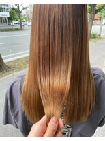 ヘアーデザイン アトリコ(Hair design attrico)&nbsp;エアストレート/オレンジポップ/艶カラー