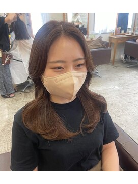 シェノン 西梅田(CHAINON) グレーベージュ/レイヤーカット/アッシュ/前髪パーマ