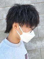 ニアウ 伊勢崎連取店(Niau)&nbsp;マッシュウルフ前下り波巻きツイストスパイラルパーマ/メンズ