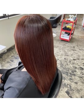 ストレートパーマ専門店 ビタミナポストマン Cherry redカラー
