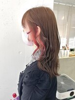 ニカ 溝の口(NICA) インナーピンク×顔まわりレイヤースタイル＊【NICA 溝の口】