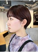 ミニマルショート_斜めバンググレージュカラー_ba461211
