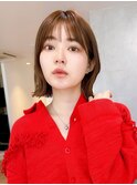 Say.黒髪ボブルフネビージュ小顔ワンレン切りっぱなしボブ表参道