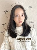 レイヤーカット　レイヤー　ロング　ミディアム