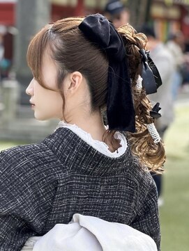 バサラ 大阪梅田店(VASARA) 推し活　ヘアセット　ロング　ポニーテール　編み下ろし　大阪