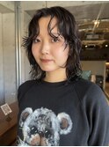 前髪なしパーマ_レイヤーパーマ_ミディアムパーマ