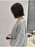 YOKE 切りっぱなしボブ大人ボブ外ハネボブアッシュグレージュ