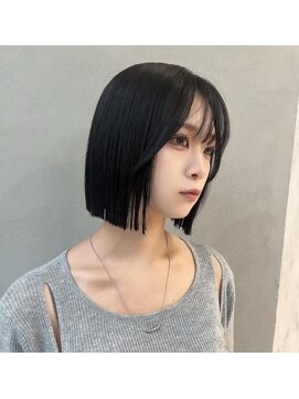 ジーナ 札幌(Zina) 髪質改善＊ワンレン艶ボブブラック＊美髪【Zina札幌】