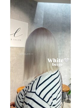 エル ヘアサロン なんば店(eL) 一度は憧れるホワイトカラー!