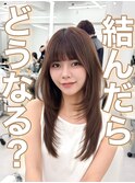 くびれレイヤー/顔まわりカット/くびれ巻き/レイヤーカット