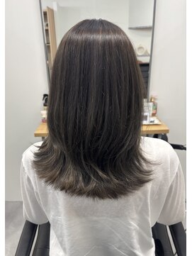 プール なんば店(puul) 白髪ぼかしハイライト【ダークグレージュ】