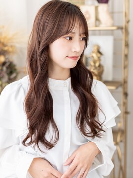 カバーヘア イヴ 戸頭店(COVER HAIR EVE) 流し前髪こなれふんわりパーマエアリーロングa戸頭20代30代40代!