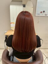 クリーム 町田(Cream)&nbsp;「艶ボルドーレッド×美髪ストレート」髪質改善縮毛矯正