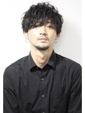 フェザーパーマサーフカール刈り上げセンターパート