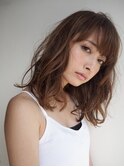 似合わせカットセミロングボブ×ウェーブ