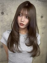 アイヴァン(AIVAN) 顔周りミディアムレイヤーハッシュカット カカオブラウンi