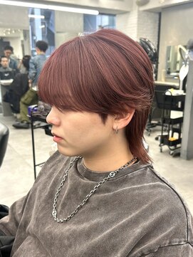 オーバルバイアピッシュ(OVARL by apish) Wカラー/ブリーチカラー/メンズカット/韓国ヘア/ワインレッド
