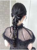 【編み下ろし】結婚式/お呼ばれヘア/銀座/有楽町/ヘアアレンジ