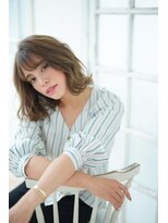 ナオシ 田原台店(nao c)&nbsp;【nao*c田原台店】ゆるふわCカールの大人可愛いミディーヘア