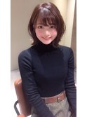 ゆるふわ外ハネミディ 美髪　フレンチボブ かきあげもOK