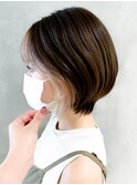 フェイスフレーミング_オリーブカラーハイライトカラー_ba305912