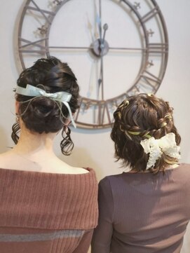 ヘアセットサロン ミント(Hair set salon MINT) 布リボンアップスタイル