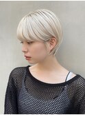 《RYUSEI》丸みショート/ホワイトブロンド/髪質改善/ハイトーン