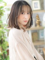 カバーヘアアンドスパ ブリス 浦和(COVER HAIR&SPA bliss)&nbsp;インナーカラーで外国人風透け感小顔ロブヘアa浦和20代30代40代