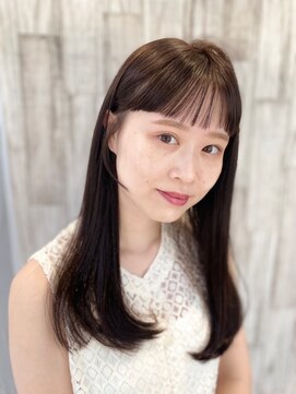 サンクチュアリー ウィズ コネクト(Sanctuary with connect) sanctuary☆バングありワンカールロングスタイル◎30代40代50代