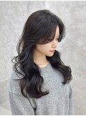 長め前髪 レイヤーカット 韓国ヘア