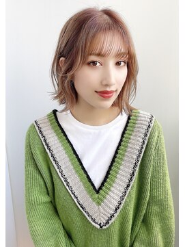 ハピネス 梅田茶屋町店(HAPPINESS) 韓国ヘア 韓国ボブ タッセルカット ベージュカラー