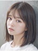 小顔バング×ナチュラルボブ×結べる長さ  20代30代40代 m112