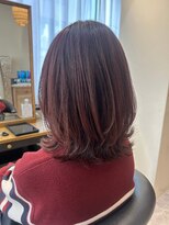 ヘアリゾート粋 トゥジュ 池袋東口店(tujuh)&nbsp;ミディアムレイヤー/透明感たっぷりのカラー/エアリー感