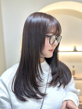 ジーナ 博多筑紫口(Zina) 【tama】ミディアムレイヤー×ナチュラルブラウン