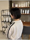 ころんとボブ/シルバーアッシュ/インナーカラー