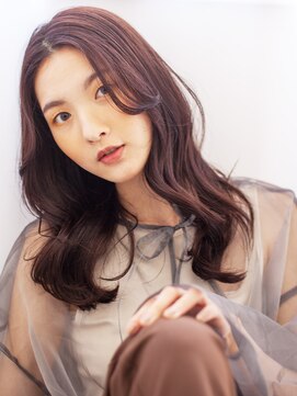 アッシュ 武蔵小杉店(Ash) ゆるふわセンターパート×カシスブラウン