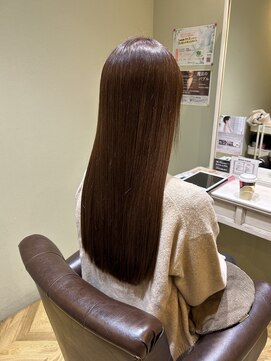 髪質改善カラー×艶ロングストレート♪