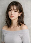 20代/モテ髪/小顔カット/薄めバング/イメチェン/大人可愛い/上田